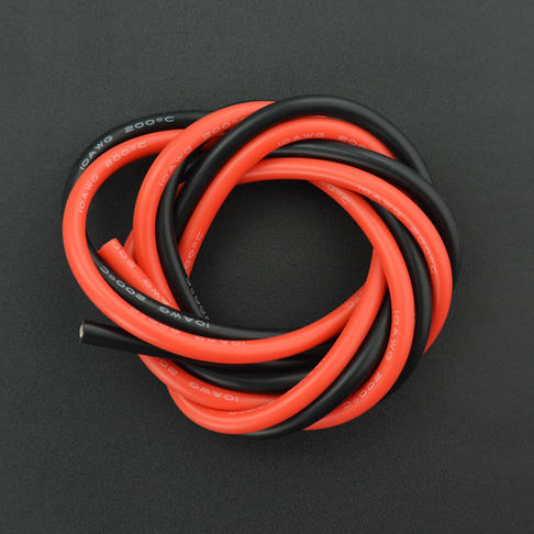 耐高温硅胶高压线 10AWG 6平方毫米（红色1米 黑色1米）