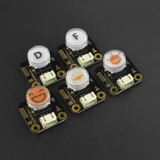 新品-Gravity: 带LED灯的数字按钮5色套装