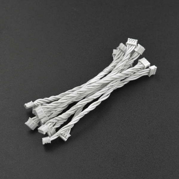 两头PH2.0-4P白色硅胶绞线 长10cm(10根)