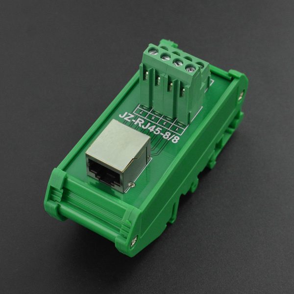 DIN导轨RJ45接线端子适配器-卧式
