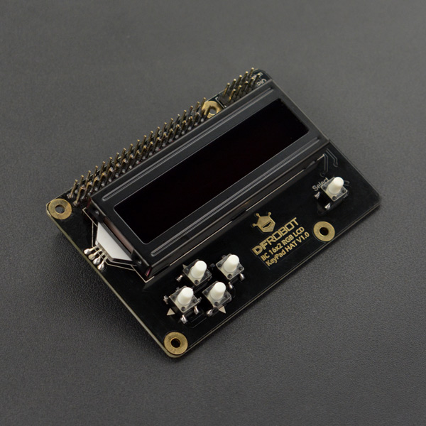 LCD-树莓派RGB LCD1602 按键扩展板 彩色字